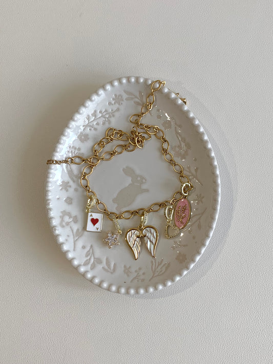 Statement Charms Necklace Set - "Angelica"