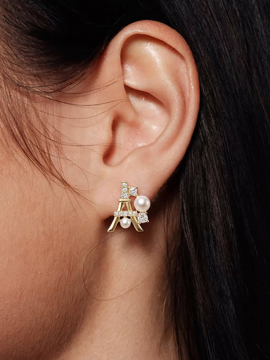 Petite Eiffel Tower Ear Studs