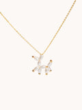 Pearl Balloon Dog Charm Necklace