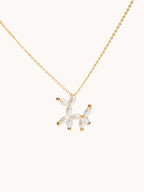 Pearl Balloon Dog Charm Necklace
