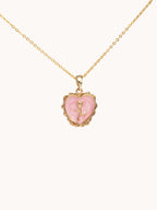 Pink Rose Garden Charm Necklace