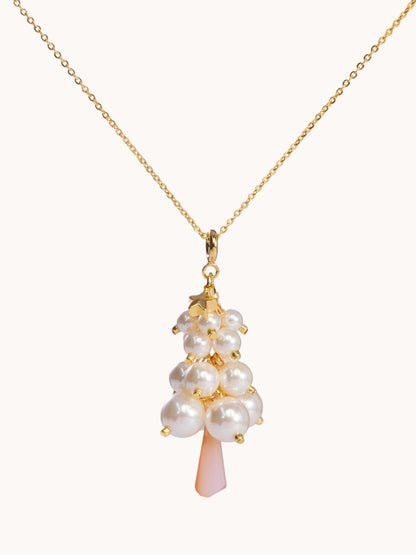 The Pearl Tree Charm Necklace