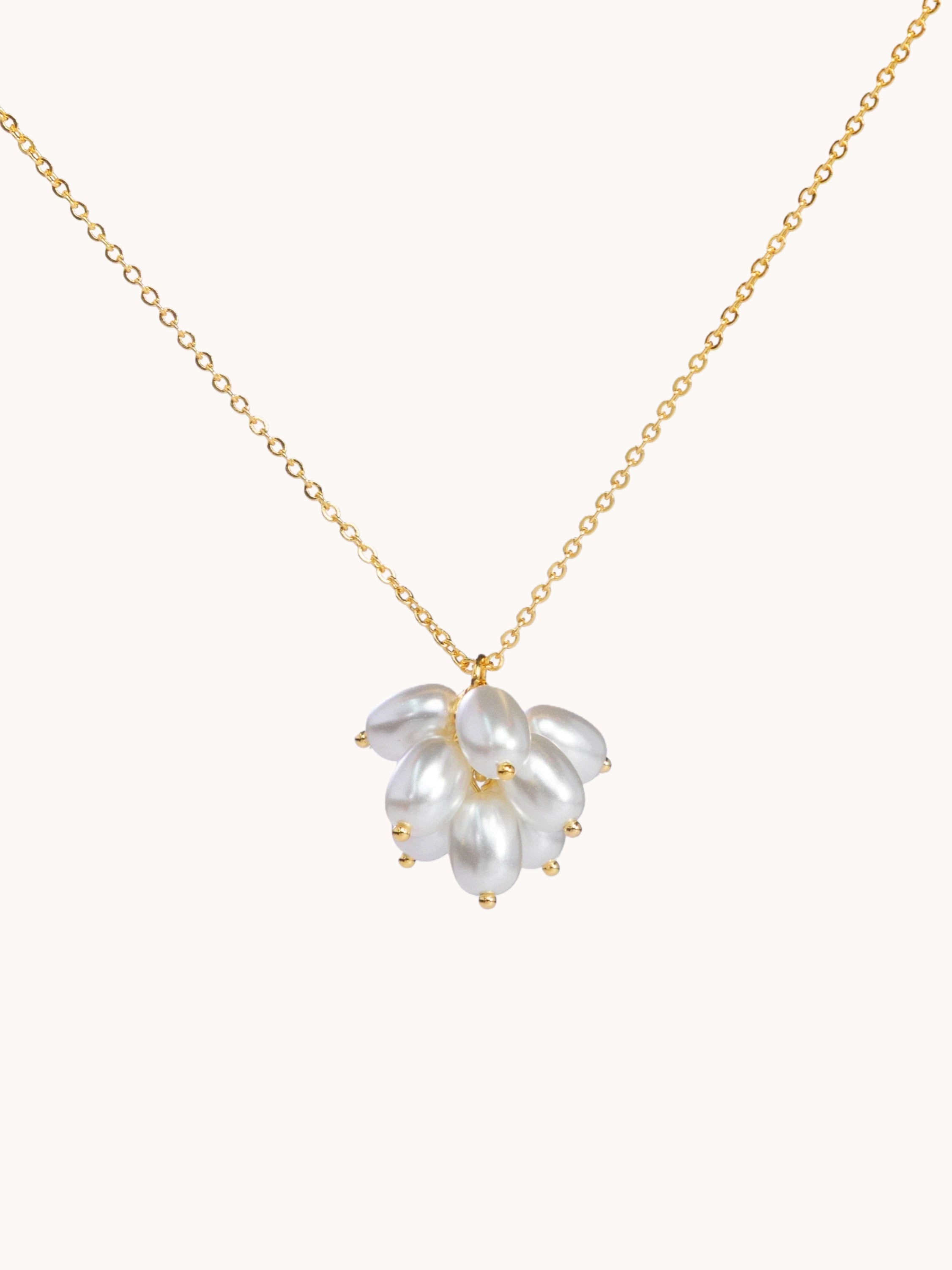Pearly Grapes Charm Necklace