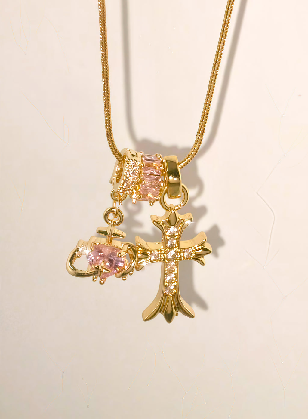 MLC Design Custom Charms Necklace: Gothic & Heart