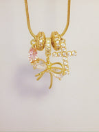 MLC Design Custom Charms Necklace: Ribon& Cross