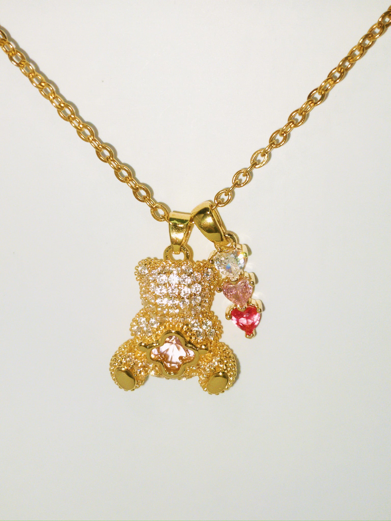 MLC Design Custom Charms Necklace: Shiny Bear Love