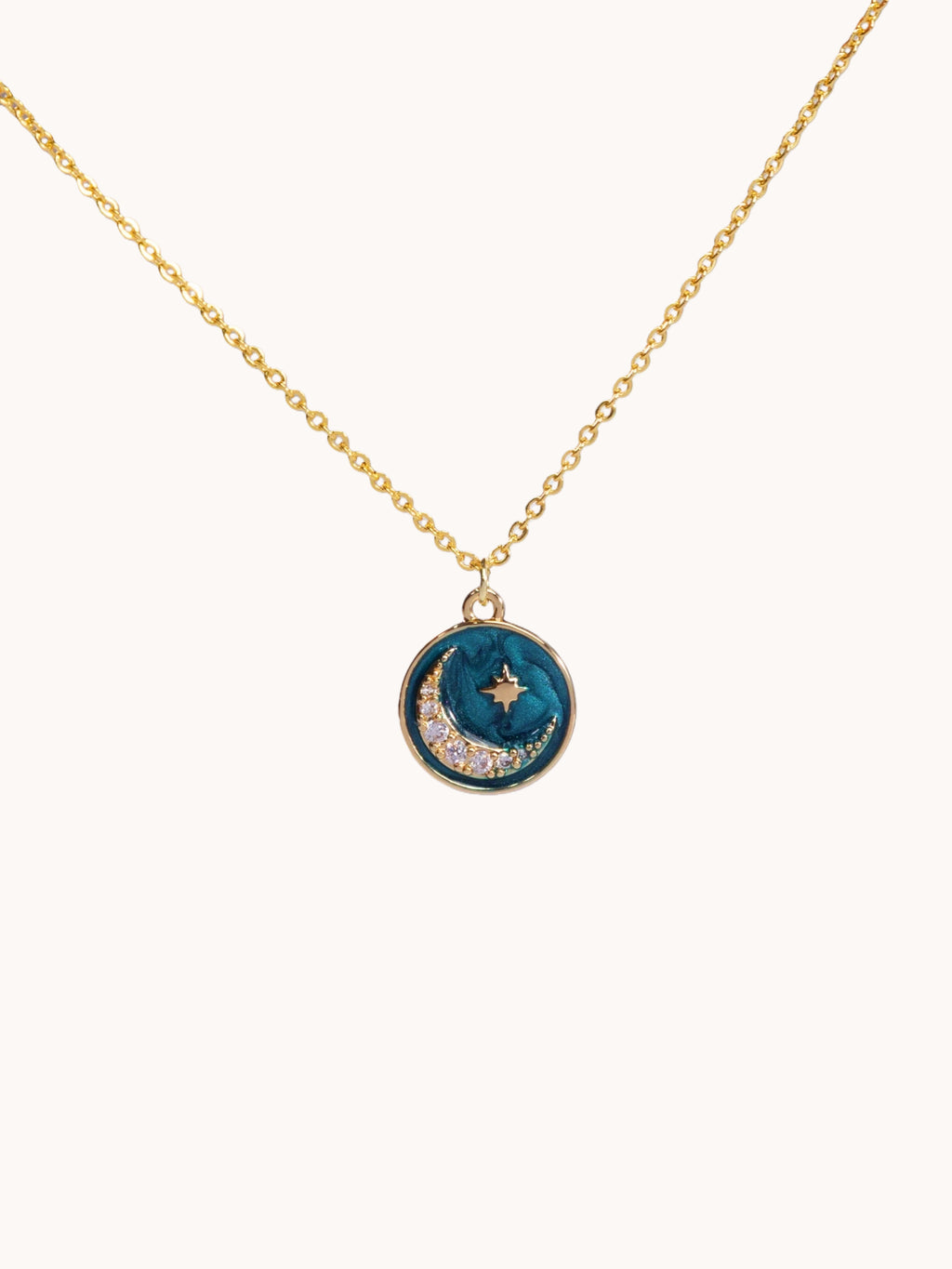 Moonlit Night Blues Charm Necklace