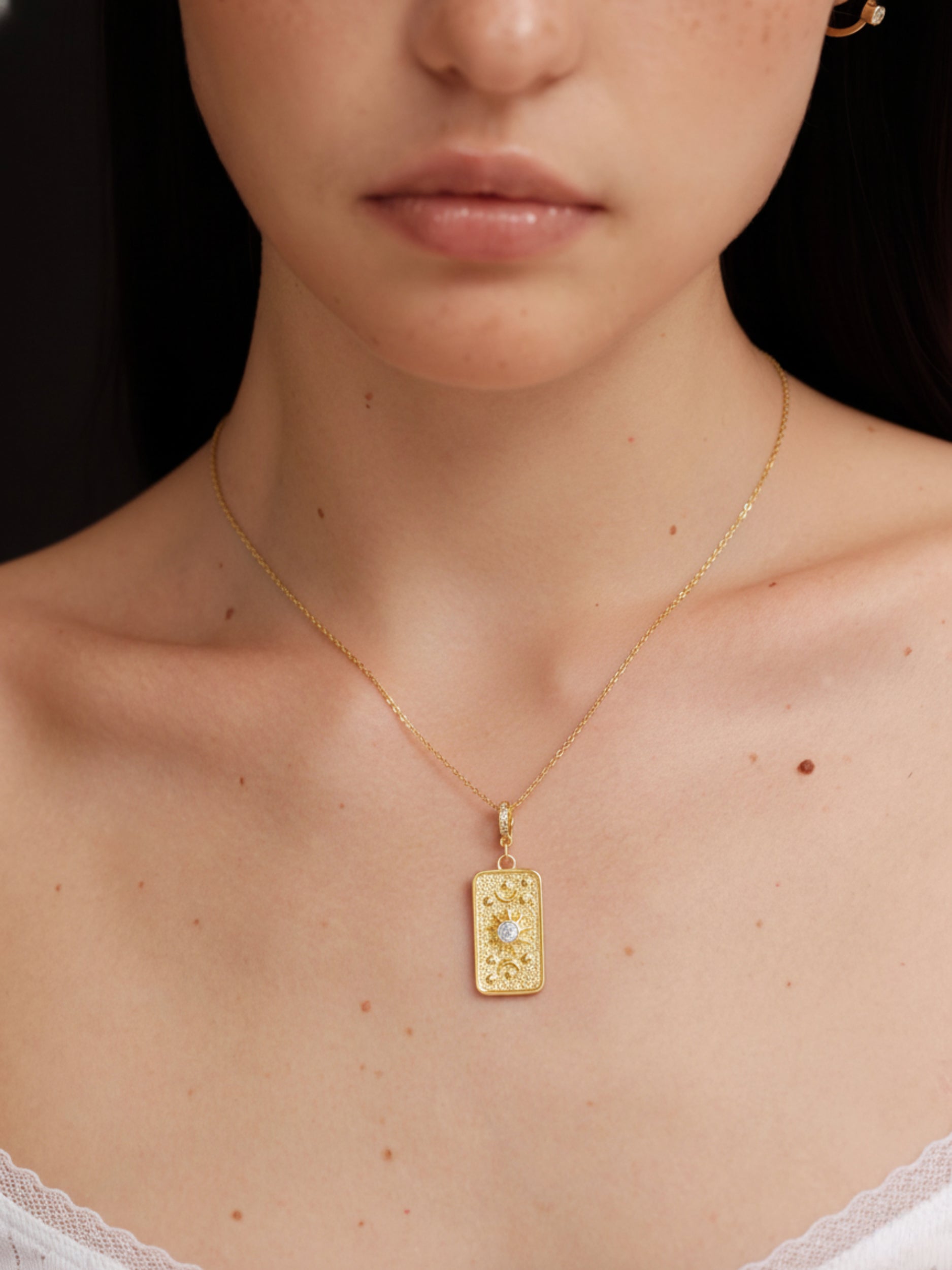 The Sun Tarot Charm Necklace
