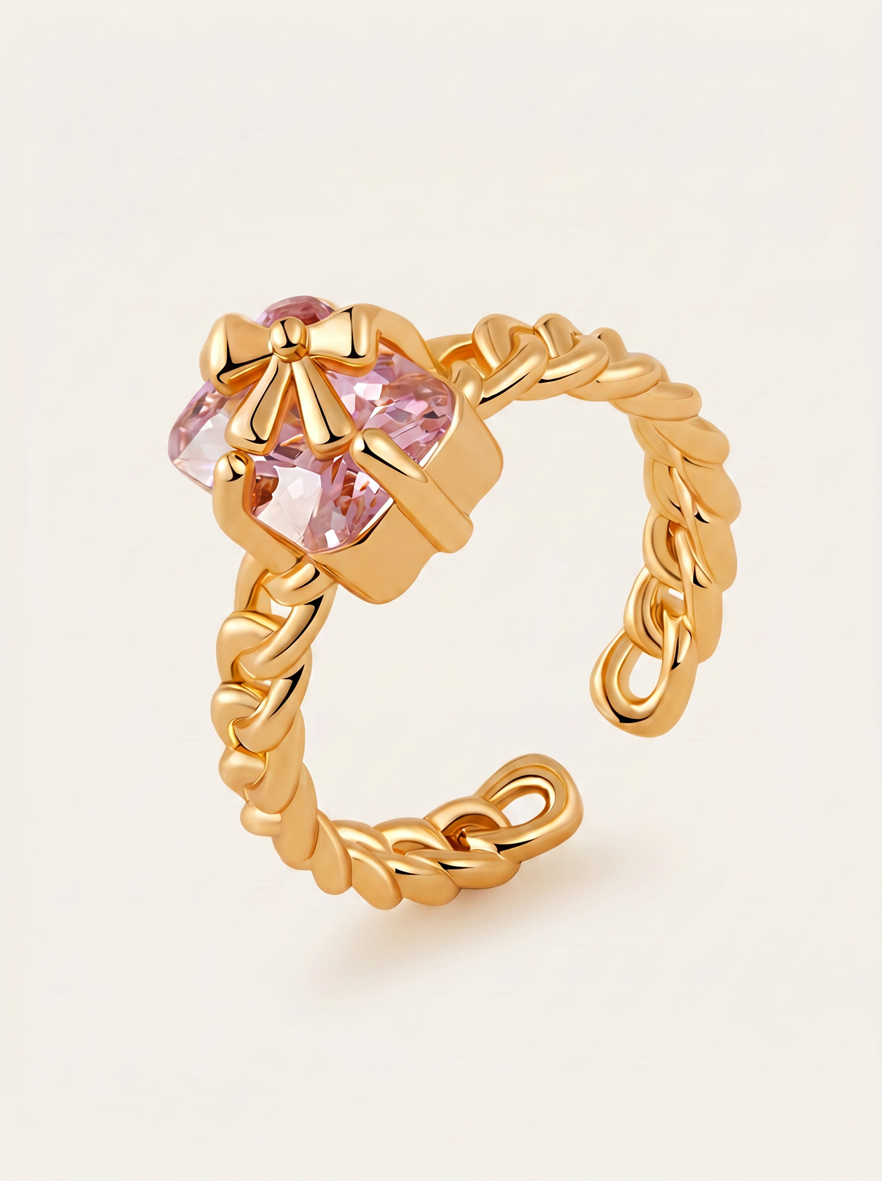 Ribbon Sugar Cube Ring