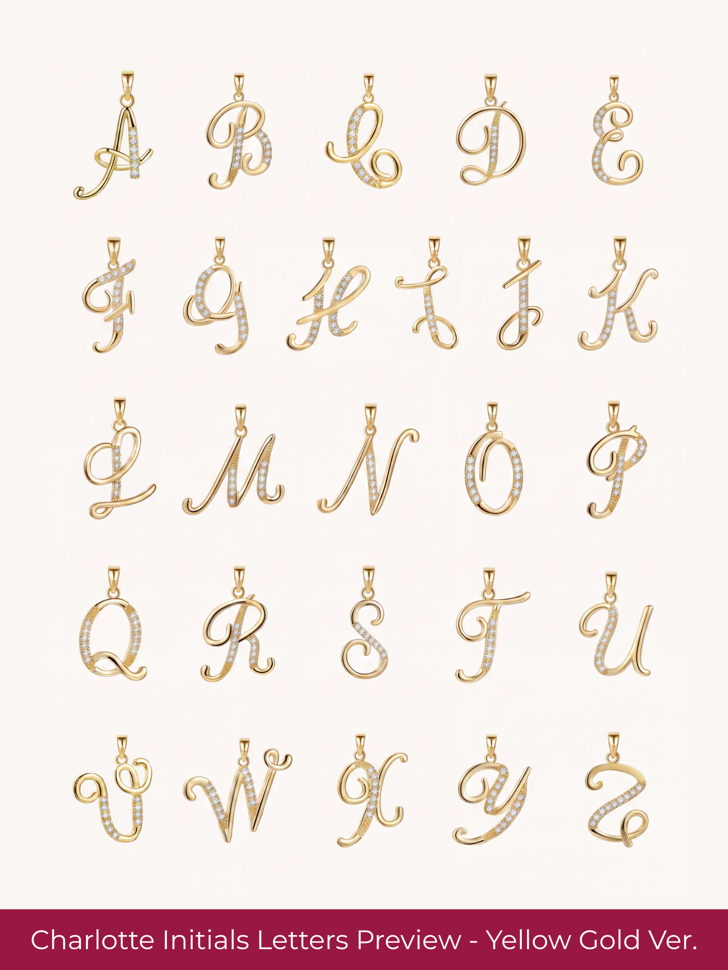 Charlotte Initial Necklace Set - "Angel in Person"
