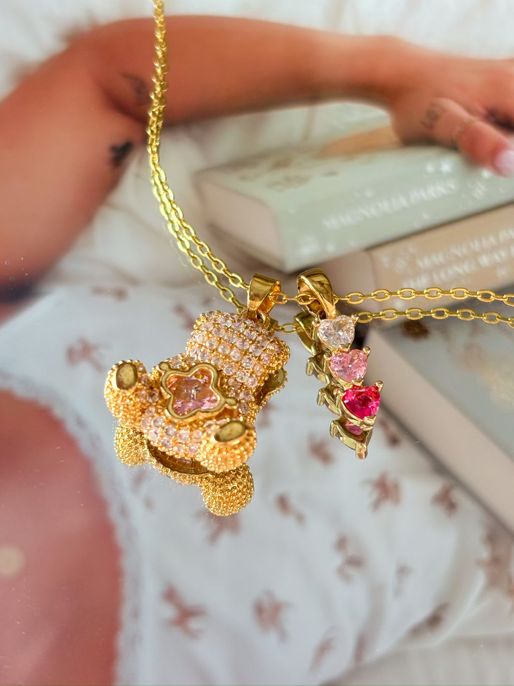 MLC Design Custom Charms Necklace: Shiny Bear Love