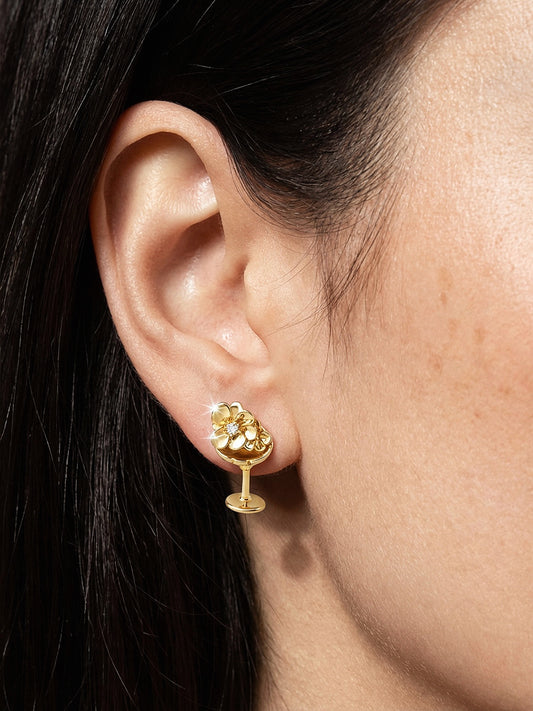 Floral Martinis Ear Studs