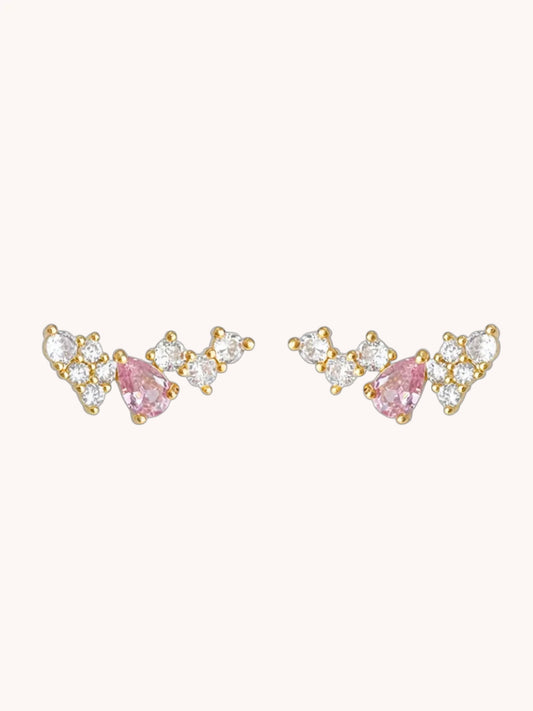 Pink Galaxy Ear Studs