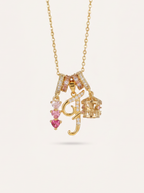 Charlotte Initial Necklace Set - "Merry-go-round"
