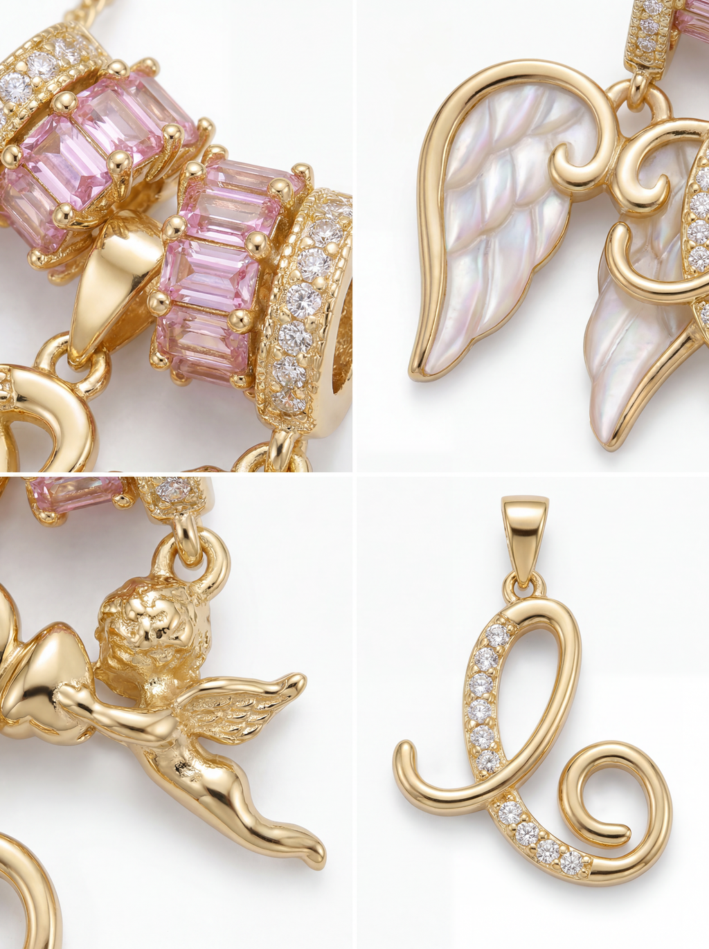 Charlotte Initial Necklace Set - "Angel in Person"