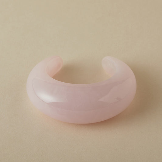 Retro-chic Pastel Color Acrylic Chunky Bangle
