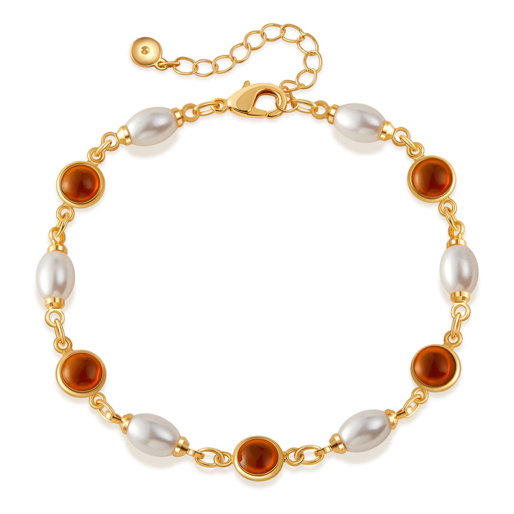 Energy Stone & Pearls Layer Bracelet