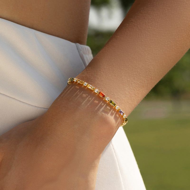 Pastel Color Tennis Bracelet