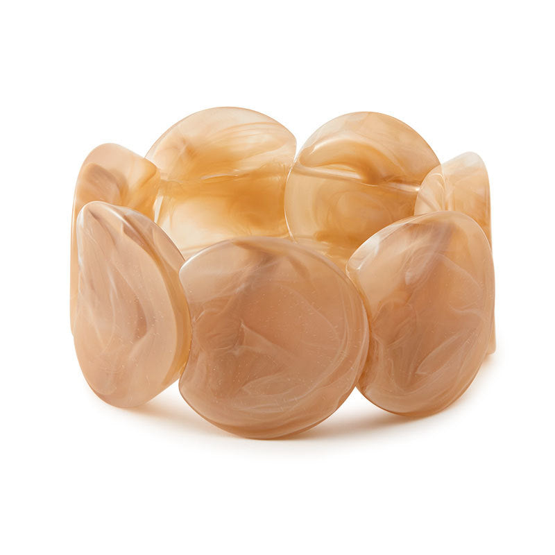 Retro-chic Pastel Color Acrylic Chunky Bangle