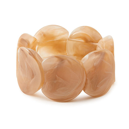 Retro-chic Pastel Color Acrylic Chunky Bangle