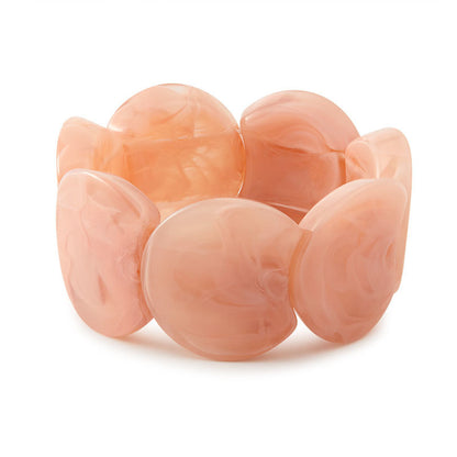 Retro-chic Pastel Color Acrylic Chunky Bangle