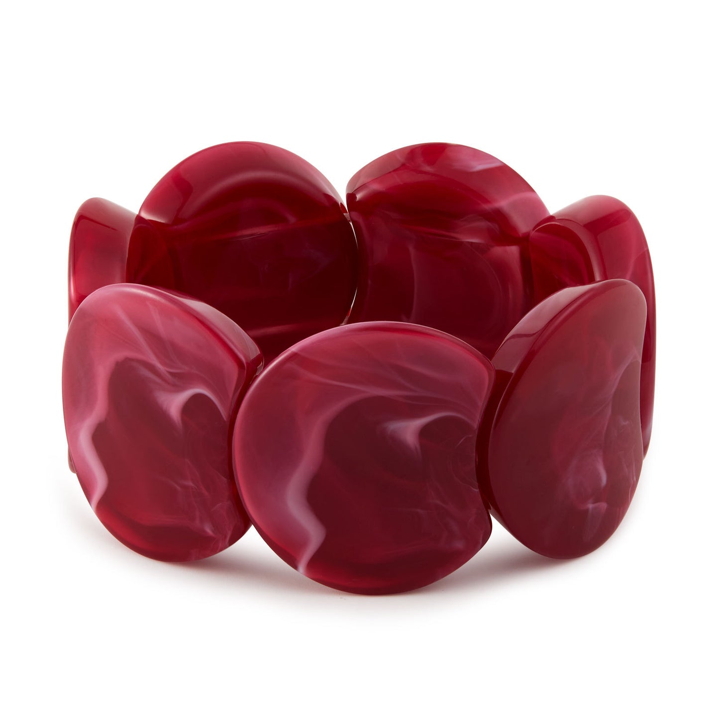 Retro-chic Pastel Color Acrylic Chunky Bangle