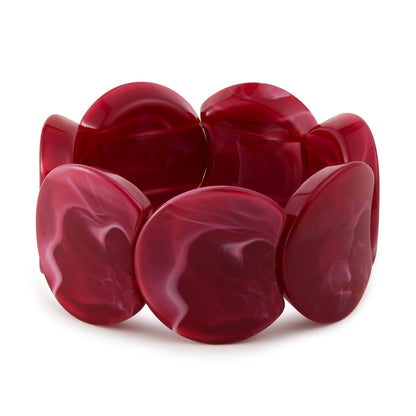 Retro-chic Pastel Color Acrylic Chunky Bangle
