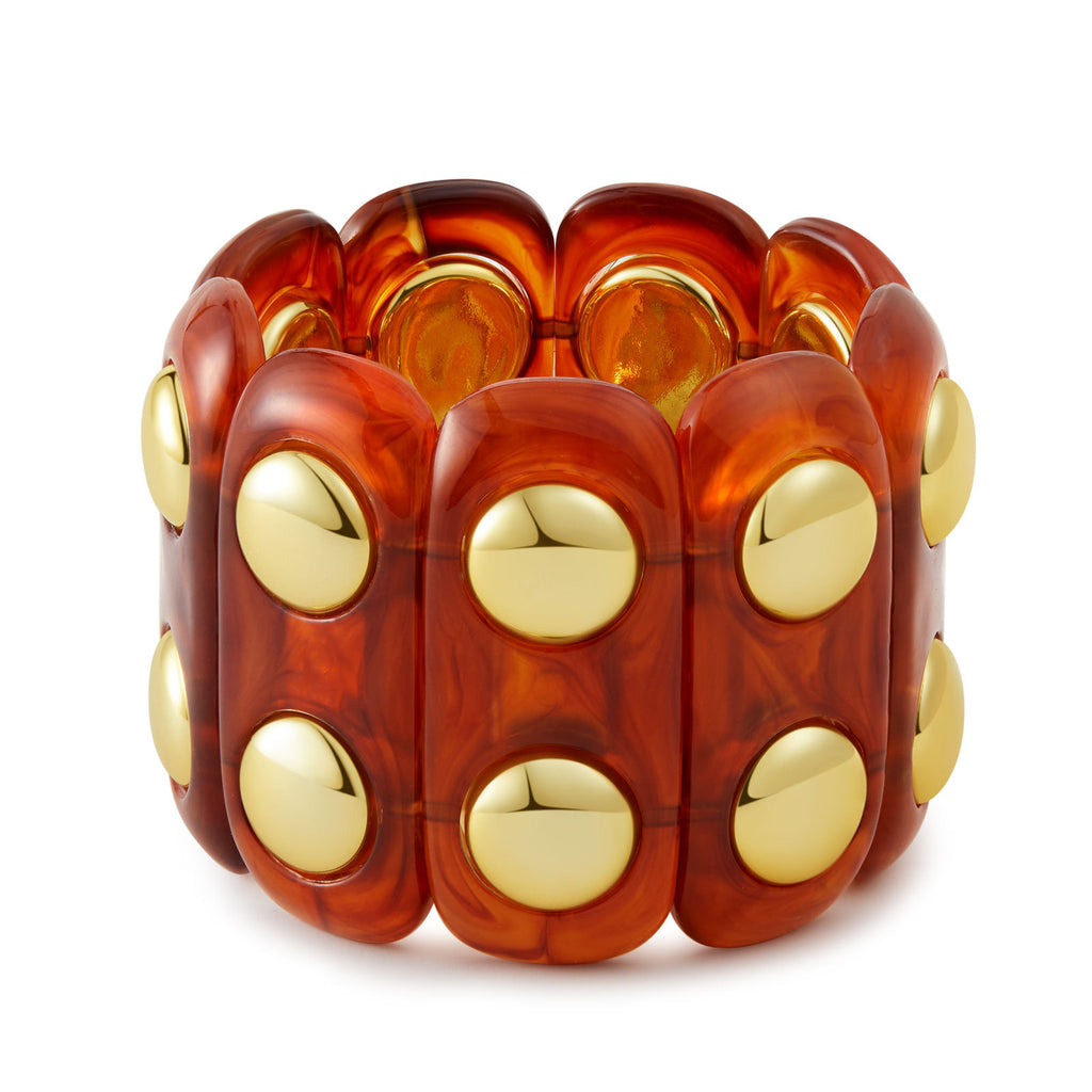 Retro-chic Acrylic Soft-Punk Chunky Bangle
