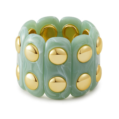 Retro-chic Acrylic Soft-Punk Chunky Bangle