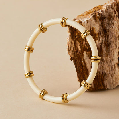 Retro-chic Pastel Color Acrylic Classic Thin Bangle