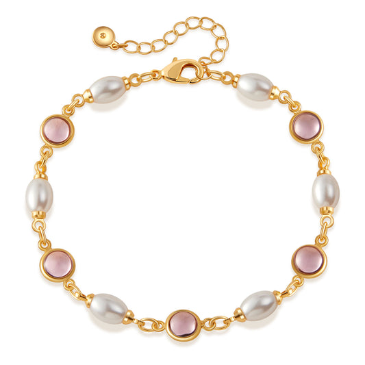 Energy Stones & Pearls Layer Bracelet