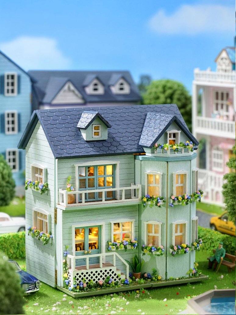 Flip Cottage-Floral Mansion DIY Craft Kit