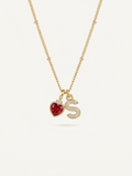 YouDesign - Dainty Initial & Birthstone Necklace